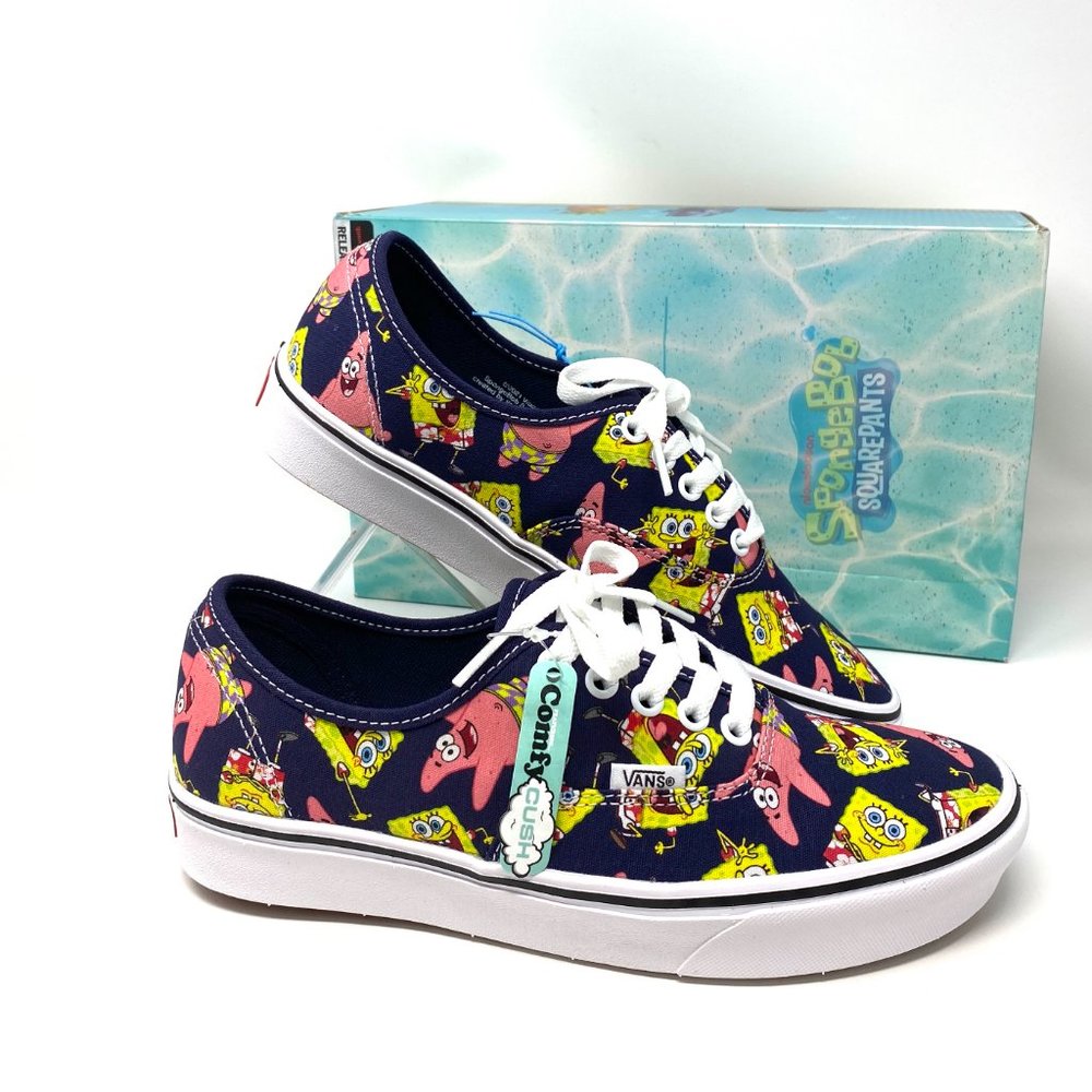 Vans SpongeBob Square Pants Women's Sizes COMFY CUSH Canvas Purple Collab - Picture 9 of 11
